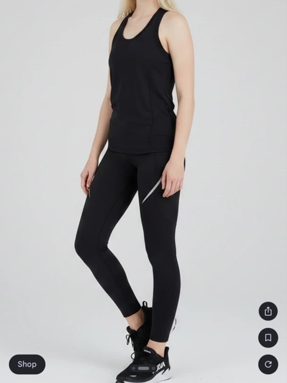 New Calia Leggings Womens S Black Run Energize Reflective Tight WAX12263 NWT $75